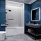 Anzzi Vensea Series 31.5 in. by 56 in. Frameless Hinged Tub Door in Matte Black SD-AZ8074-01MB - alternate 8
